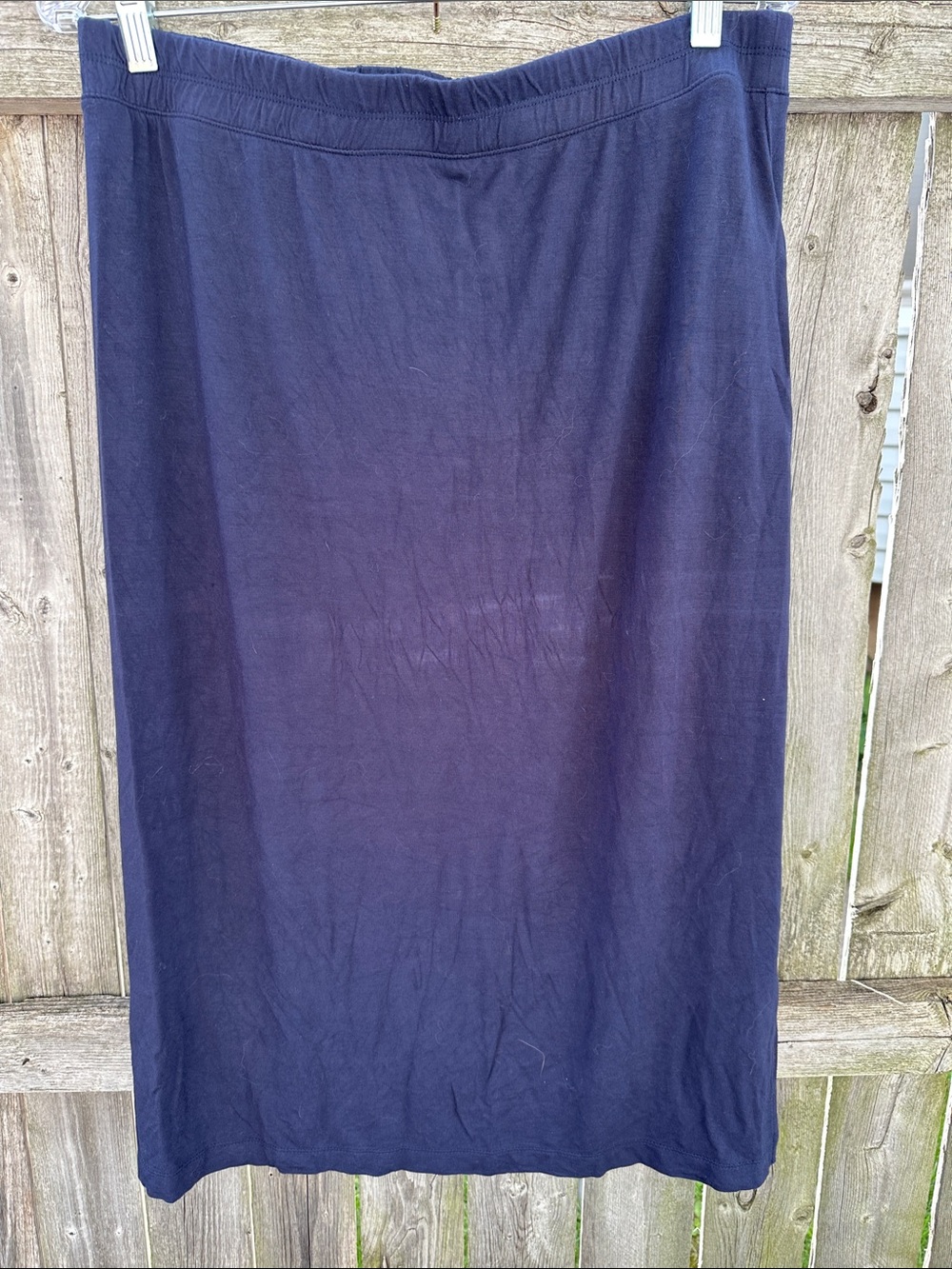 Navy Women's Midi Skirt - Classic Pull-On Style